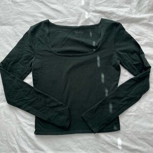 John Galt Green Brenna Long Sleeve Top
